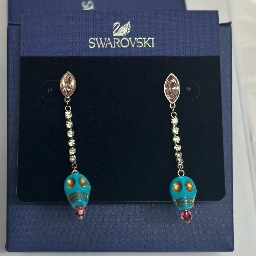 Swarovski Sugar Skull Drop earrings - Picture 1 of 8